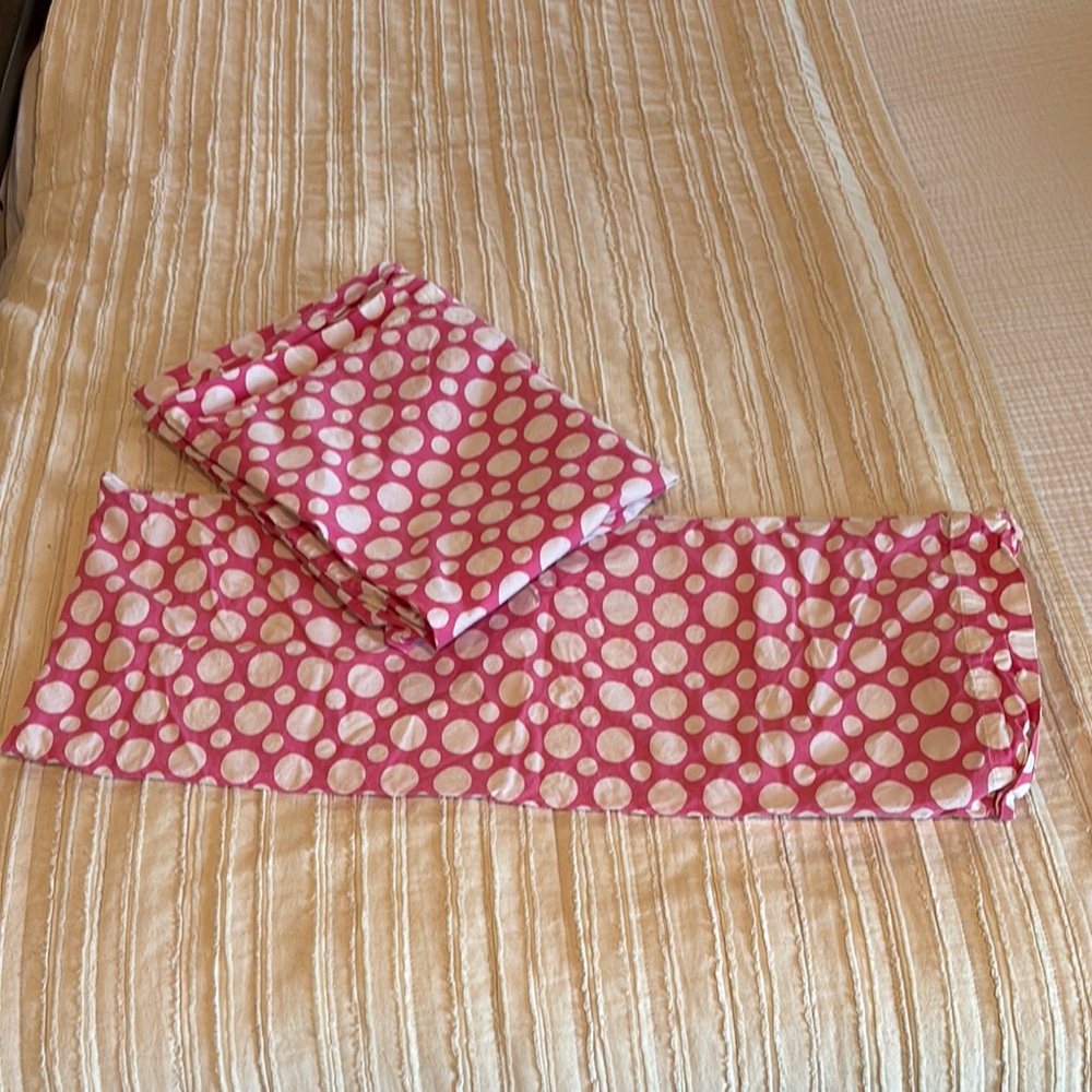 PB Teen Pink Polka Dot Pillowcases